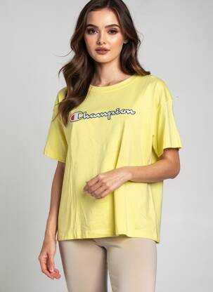 T-shirt stretch manches courtes jaune CHAMPION femme