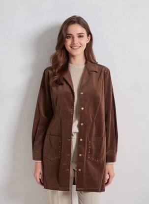 Veste casual col tailleur marron PEPE JEANS femme