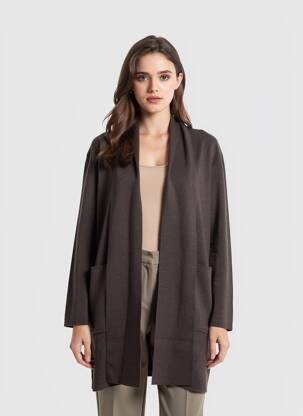 Gilet manches longues col v gris LPB LES PETITES BOMBES  femme