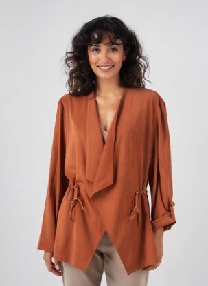 Veste casual coupe cintrée marron DESIGUAL femme