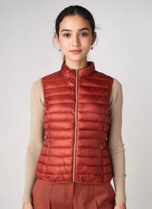 Doudoune poches sans capuche orange TBS femme