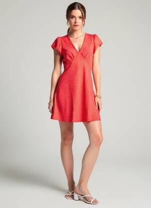 Robe courte manches courtes manches courtes rouge LEVI'S femme