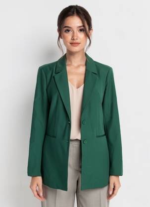 Blazer finition intérieure doublée vert PIECES femme