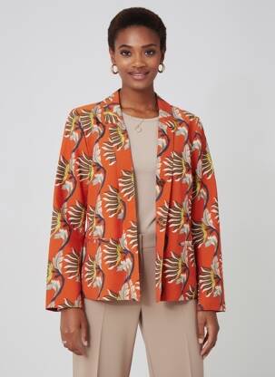 Veste casual coupe cintrée orange RUE MAZARINE femme