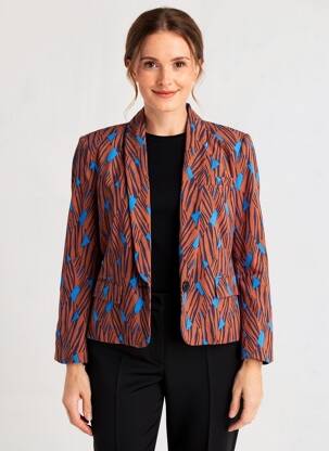 Blazer coupe cintrée marron RUE MAZARINE femme