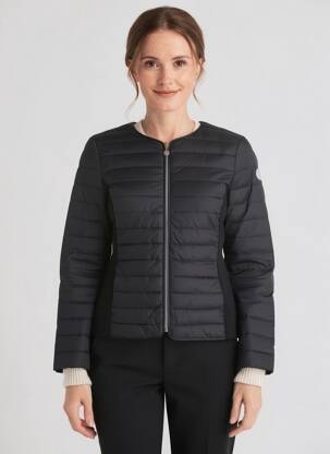 Doudoune manches longues sans capuche noir TBS femme