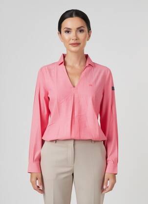 Blouse manches longues manches longues rose TBS femme