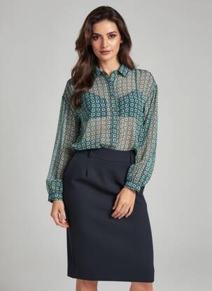 Chemisier imprimé fleurs manches longues vert PEPE JEANS femme