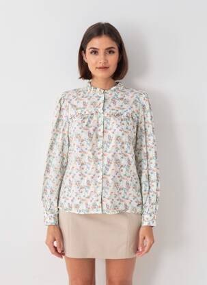 Chemisier imprimé fleurs manches longues vert PEPE JEANS femme
