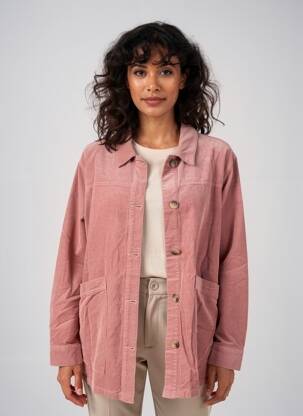 Veste casual coupe droite rose TBS femme
