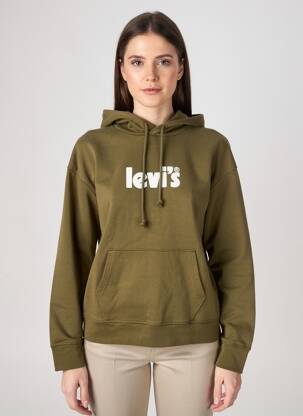 Sweat-shirt à capuche stretch manches longues vert LEVI'S femme