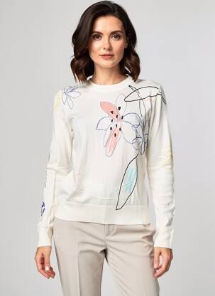 Pull stretch manches longues beige DESIGUAL femme
