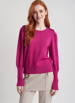 Pull stretch manches longues violet LA PETITE ETOILE femme