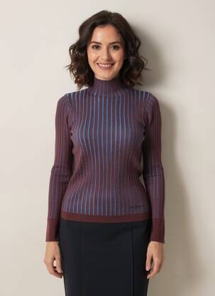 Pull manches longues manches longues rouge DESIGUAL femme