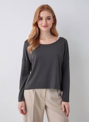 T-shirt manches longues manches longues gris LPB LES PETITES BOMBES  femme