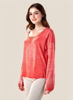T-shirt manches longues manches longues rouge PEPE JEANS femme