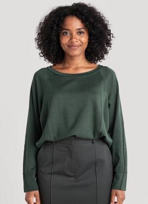 Top manches longues manches longues vert PAKO LITTO femme