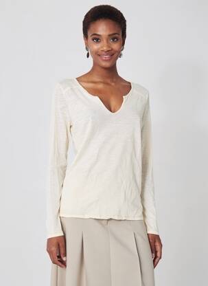 T-shirt manches longues manches longues jaune PAKO LITTO femme