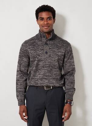 Pull manches longues manches longues gris PETROL INDUSTRIES homme