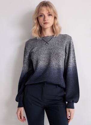 Pull coupe droite manches longues bleu PEPE JEANS femme