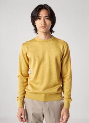 Pull col rond manches longues jaune PETROL INDUSTRIES homme