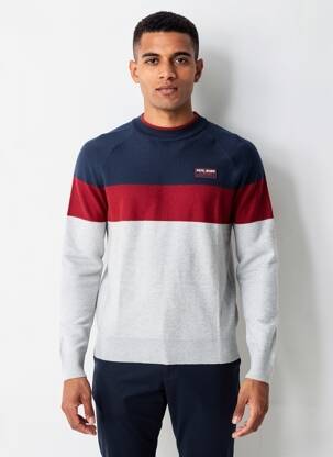 Pull col rond manches longues bleu PEPE JEANS homme