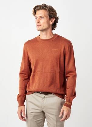 Pull col rond manches longues marron PEPE JEANS homme