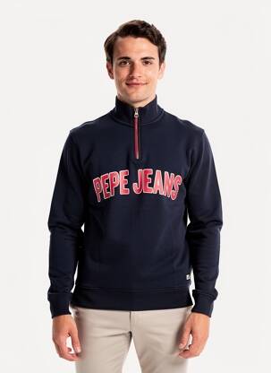Sweat-shirt manches longues manches longues bleu PEPE JEANS homme