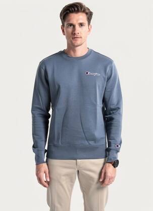 Sweat-shirt broderie manches longues bleu CHAMPION homme