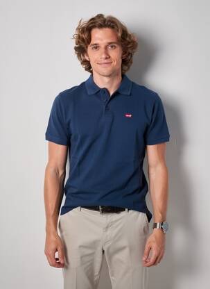 Polo coupe droite manches courtes bleu LEVI'S homme