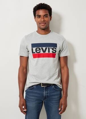 T-shirt coupe cintrée manches courtes gris LEVI'S homme