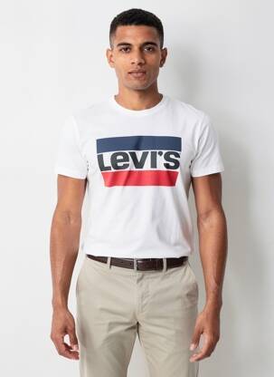 T-shirt coupe cintrée manches courtes blanc LEVI'S homme