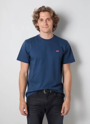 T-shirt coupe droite manches courtes bleu LEVI'S homme