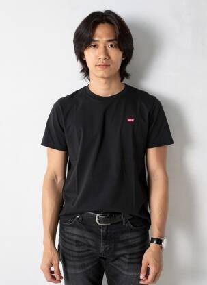T-shirt coupe droite manches courtes noir LEVI'S homme