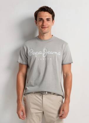 T-shirt coupe droite manches courtes gris PEPE JEANS homme