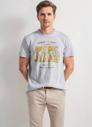 T-shirt coupe droite manches courtes gris PEPE JEANS homme