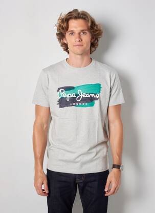 T-shirt coupe droite manches courtes gris PEPE JEANS homme