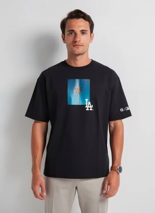T-shirt coupe droite manches courtes noir CHAMPION homme