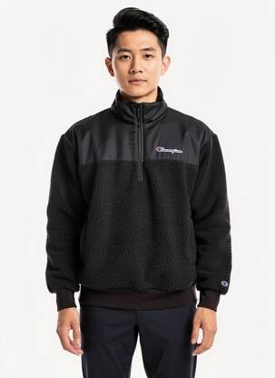 Sweat-shirt stretch manches longues noir CHAMPION homme