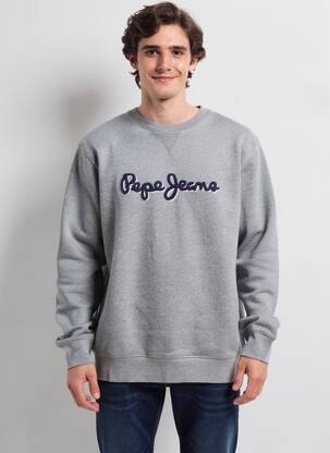 Sweat-shirt stretch manches longues gris PEPE JEANS homme