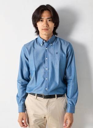 Chemise manches longues coupe droite bleu NORTH SAILS homme
