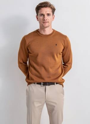 Pull stretch manches longues marron RUCKFIELD homme