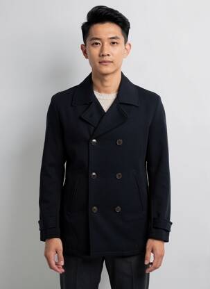 Manteau court poches sans capuche bleu PEPE JEANS homme