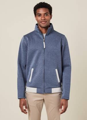 Veste casual resserrée sur le bas bleu PIERRE TALAMON homme