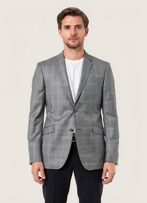 Blazer tissage chiné gris PIERRE TALAMON homme