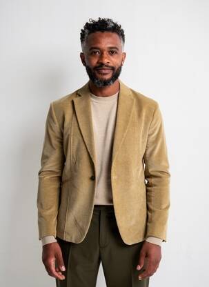 Blazer coupe cintrée beige PIERRE TALAMON homme