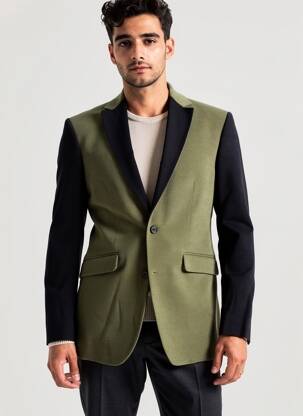 Blazer finition intérieure doublée vert PIERRE TALAMON homme