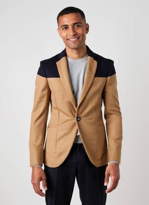 Blazer finition intérieure doublée marron PIERRE TALAMON homme