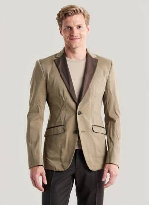 Blazer coupe cintrée marron PIERRE TALAMON homme