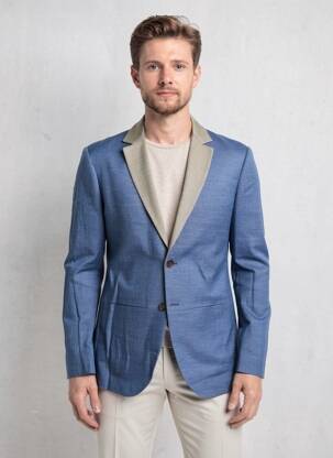 Blazer manches longues bleu PIERRE TALAMON homme
